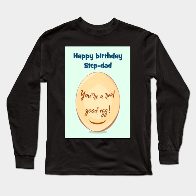 Happy birthday step-dad Long Sleeve T-Shirt by Happyoninside